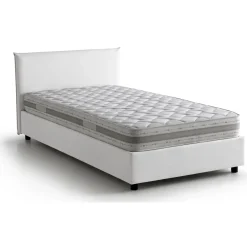 Letto francese imbottito bianco 155x205cm - Alion