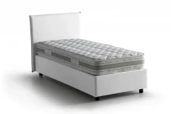 Letto francese imbottito bianco 155x205cm - Alion