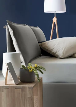 Letto francese imbottito grigio 155x205cm - Askari