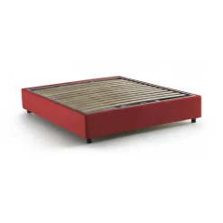 Letto francese in legno rosso 155x215cm - Arvic