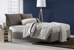 Letto francese in legno tortora 155x205cm - Askari