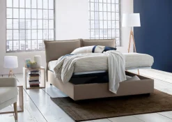 Letto francese in legno tortora 155x205cm - Askari