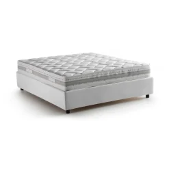 Letto francese in tessuto bianco 195x258cm - Villamar