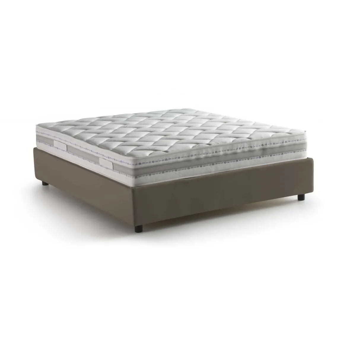 Letto francese lavabile tortora 155x215cm - Azuko