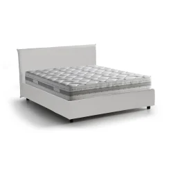 Letto francese materasso incluso bianco 155x215cm - Morganite