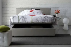 Letto francese minimal grigio 155x205cm - Alion