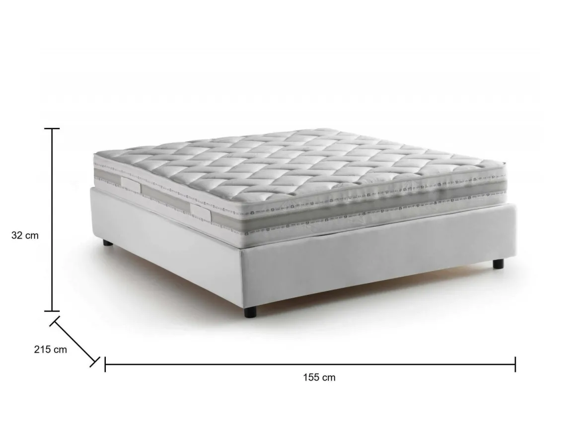 Letto francese sfoderabile blu 155x205cm - Arto