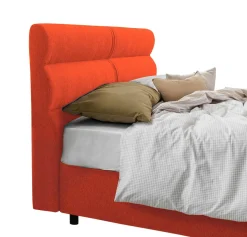 Letto Matrimoniale Arancione Materasso Incluso Sfoderabile, Contenitore Made in Italy - Briatico