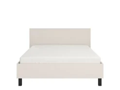 Letto Matrimoniale Beige Dimensione Materasso 160x200 cm Testiera Dettaglio Geometrico, Peso Supportato 200 kg - Coazze