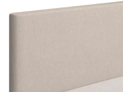 Letto Matrimoniale Beige Grigio Tortora Dimensione Materasso 160x200 cm Imbottito, Testiera Imbottita - Uboldo