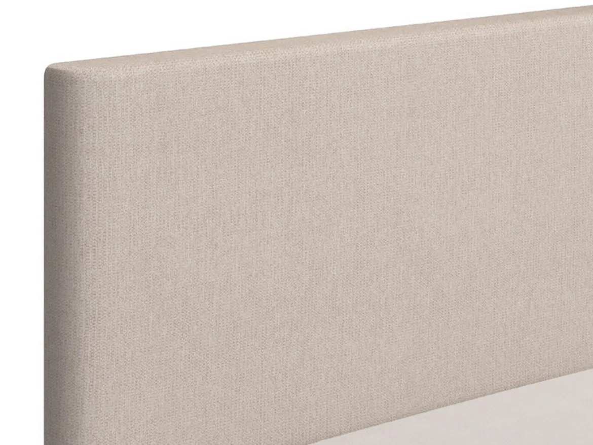 Letto Matrimoniale Beige Grigio Tortora Dimensione Materasso 180x200 cm Imbottito, Testiera Imbottita - Pavarolo