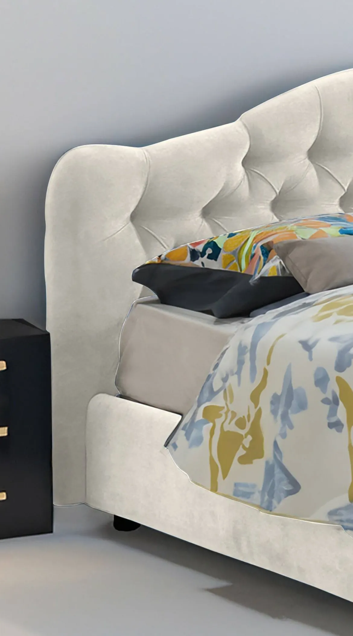 Letto Matrimoniale Beige Materasso Incluso Sfoderabile, Contenitore Made in Italy - Annus