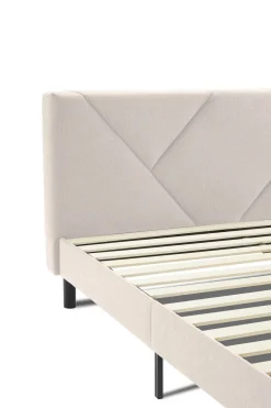 Letto matrimoniale beige 169x204cm imbottito - Morpheus