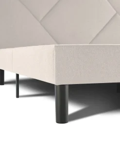 Letto matrimoniale beige 169x204cm imbottito - Morpheus