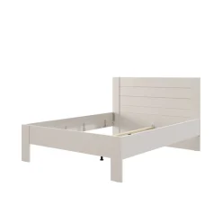 Letto Matrimoniale Bianco Crema Dimensione Materasso 160x200 cm Peso Supportato 200 kg, Matrimoniale - Siwwa