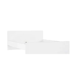 Letto matrimoniale bianco lucido 166x206cm struttura in legno - Kaitak