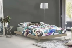 Letto matrimoniale bianco 175x205cm imbottito - Mercede