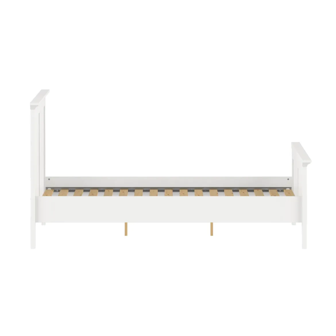Letto matrimoniale bianco 199x210cm rete inclusa - Abies