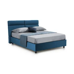 Letto Matrimoniale blu Materasso Incluso Sfoderabile, Contenitore Made in Italy - Annus