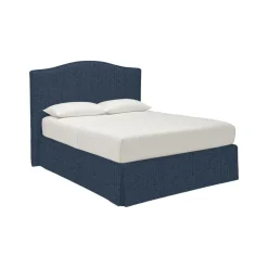Letto Matrimoniale blu Sfoderabile Contenitore, Dimensione Materasso 160x200 cm - Orgiano
