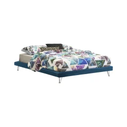 Letto matrimoniale blu 170x205cm sfoderabile - Arbatrax