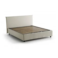 Letto matrimoniale con contenitore beige 175x205cm - Ashlee
