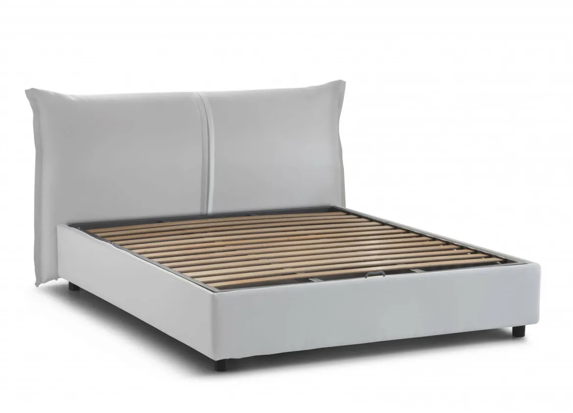 Letto matrimoniale con contenitore bianco 175x205cm - Akym