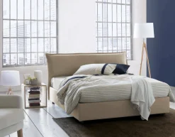 Letto matrimoniale contenitore beige 175x205cm con materasso - Amilcare