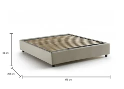 Letto matrimoniale contenitore beige 175x205cm rete inclusa - Annibale