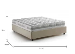 Letto matrimoniale contenitore beige 175x215cm moderno - Alaska