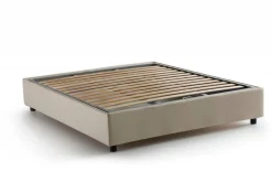 Letto matrimoniale contenitore beige 175x215cm moderno - Alaska