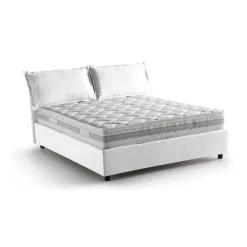 Letto matrimoniale contenitore bianco 175x205cm classico - Adelfia