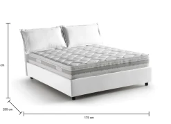 Letto matrimoniale contenitore bianco 175x205cm classico - Adelfia