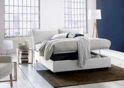 Letto matrimoniale contenitore bianco 175x205cm classico - Adelfia