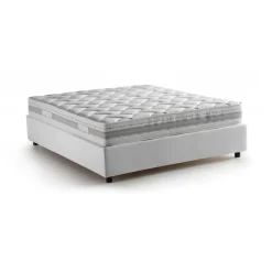 Letto matrimoniale contenitore bianco 175x205cm con materasso - Apel