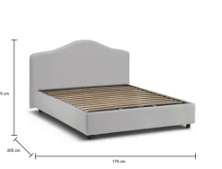 Letto matrimoniale contenitore bianco 175x205cm rivestimento lavabile - Abigael