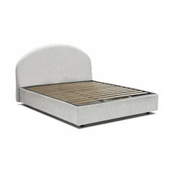 Letto matrimoniale contenitore bianco 175x205cm rivestito in tessuto - Archivio