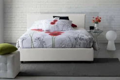 Letto matrimoniale contenitore bianco 175x205cm struttura in legno - Ashlee