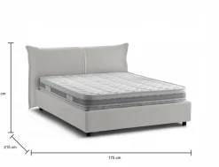 Letto matrimoniale contenitore bianco 175x215cm classico - Verdite
