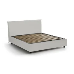 Letto matrimoniale contenitore bianco 175x215cm portaoggetti - Ariella