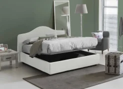 Letto matrimoniale contenitore bianco 190x215cm - Arpino