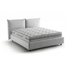 Letto matrimoniale contenitore bianco 190x225cm imbottito - Arcole