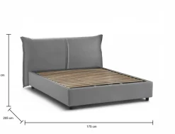 Letto matrimoniale contenitore grigio 175x215cm - Alaska