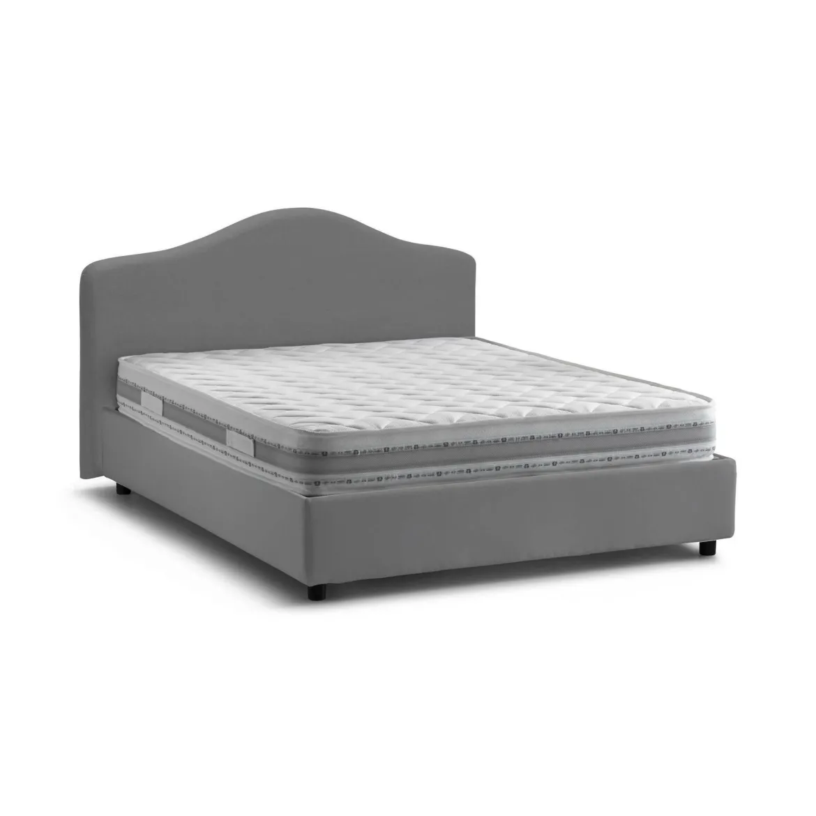 Letto matrimoniale contenitore grigio 175x215cm - Verdite