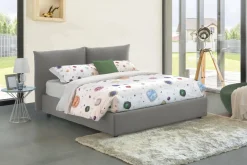 Letto matrimoniale contenitore grigio 190x225cm - Arcole