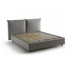 Letto matrimoniale contenitore grigio 190x225cm - Arcole