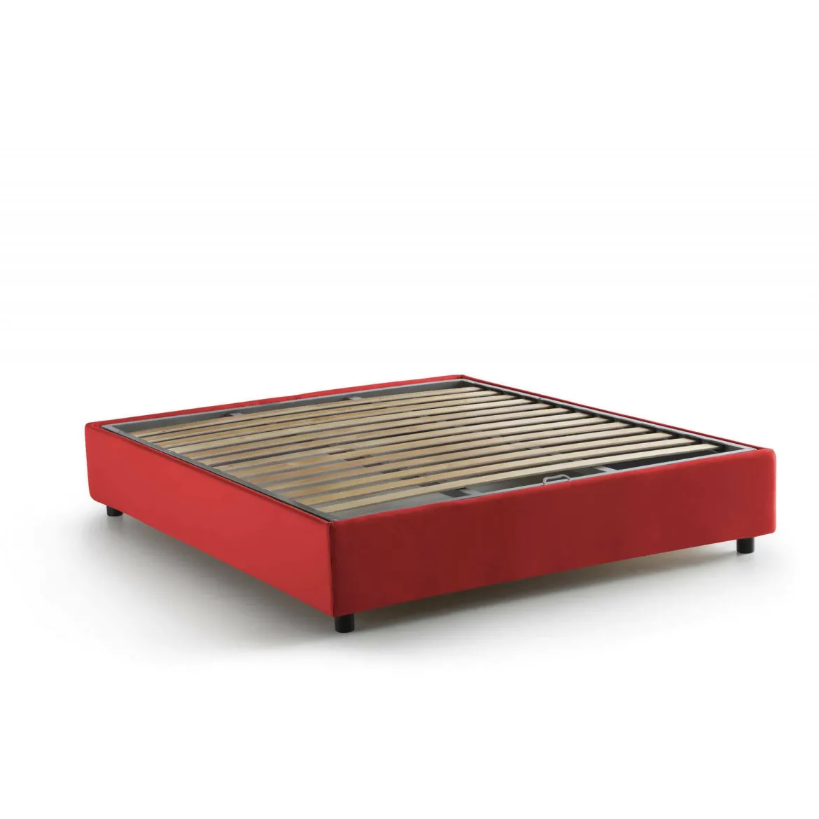 Letto matrimoniale contenitore rosso 175x215cm - Alaska