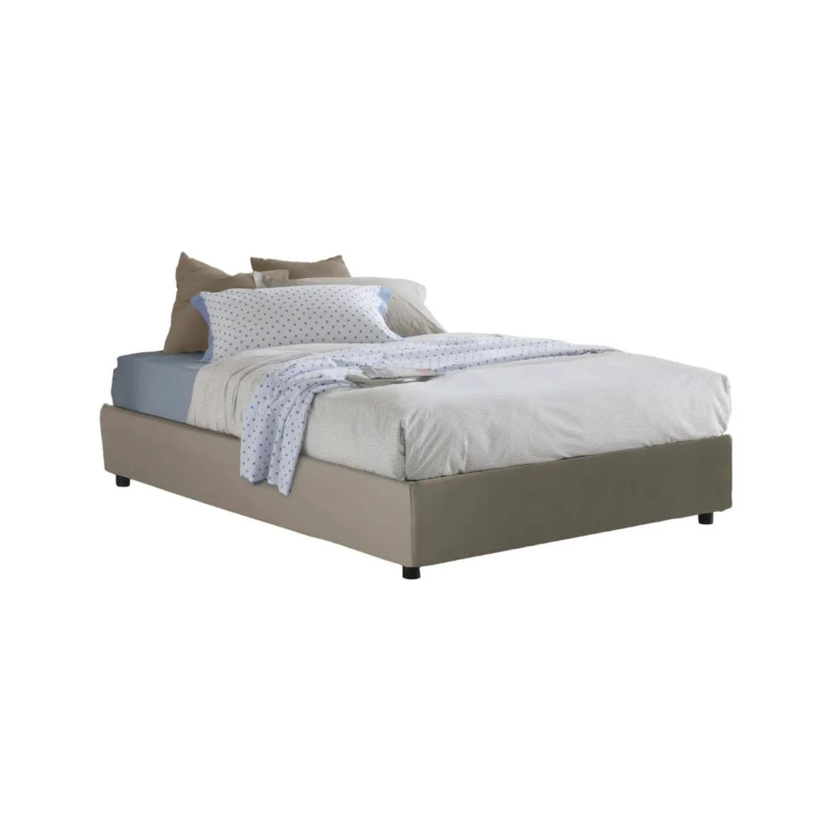 Letto matrimoniale contenitore tortora 175x205cm chic - Viburno