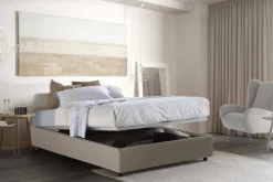 Letto matrimoniale contenitore tortora 175x205cm chic - Viburno