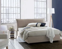 Letto matrimoniale contenitore tortora 175x205cm classico - Amilcare